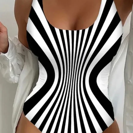 Modest Seaside One Piece Bathing Suit - Image 7