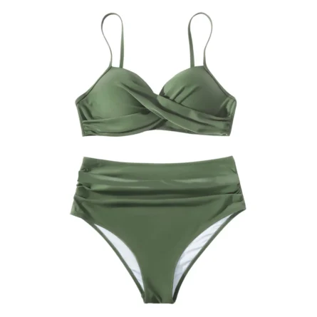Sunset and Swim Tummy Control Design High Waist Bikini - Image 5