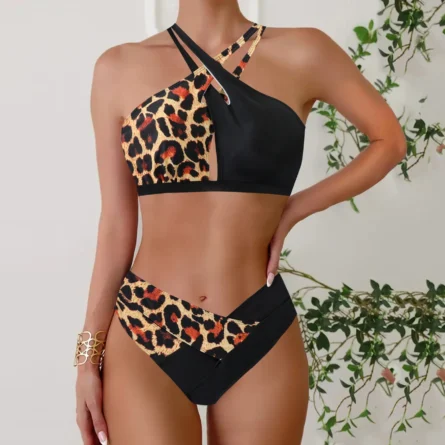 Sexy Leopard Print Bikini Plus Size Swimwear for Fuller Bust - Image 10