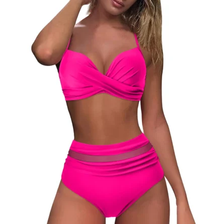 Sunset and Swim Tummy Control Design High Waist Bikini - Image 24