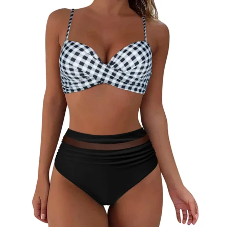 Sunset and Swim Tummy Control Design High Waist Bikini - Image 29