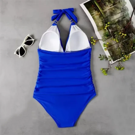 Sunset and Swim Tummy Waist Slimming Halter Swimsuit - Image 31