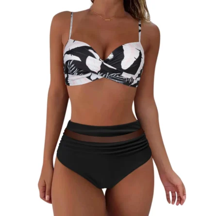 Sunset and Swim Tummy Control Design High Waist Bikini - Image 10