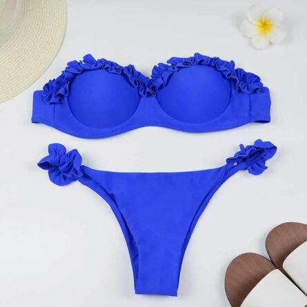 Ashley Sexy Brazilian Bandeau Push-up Bikini - Image 38