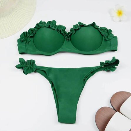 Ashley Sexy Brazilian Bandeau Push-up Bikini - Image 39
