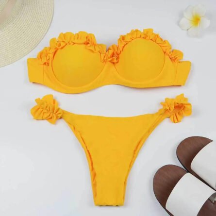 Ashley Sexy Brazilian Bandeau Push-up Bikini - Image 42