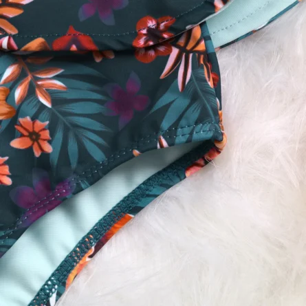 Veronica Deep V-neck Ruffle Shoulders Swimsuit - Image 32