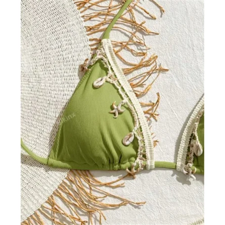 New Splicing Halter Strappy Brazilian Bikini Women Swimwear Female Swimsuit Two-pieces Bikini set Bather Bathing Suit Swim V6024 - Image 20