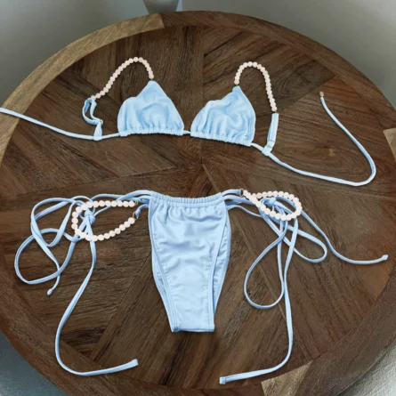 Bubblegum Beads Bikini Set – Micro Fit with Beaded Straps - Image 10