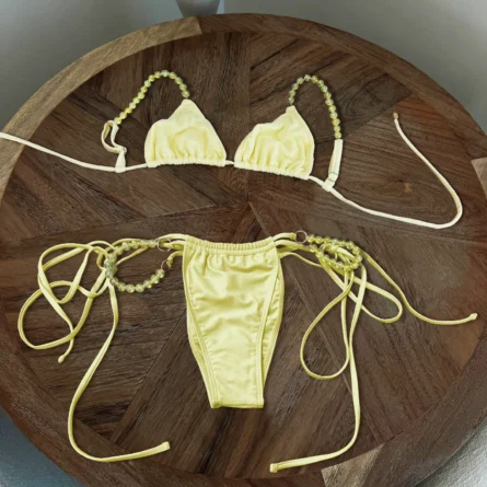 Bubblegum Beads Bikini Set – Micro Fit with Beaded Straps - Image 11