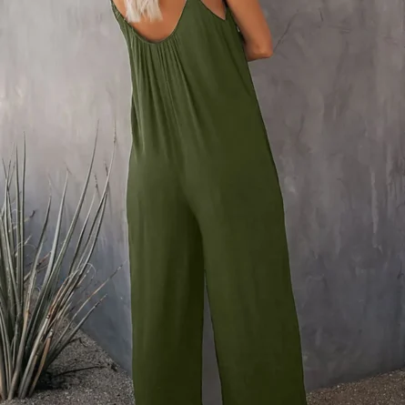 Full-Size Spaghetti Strap Wide Leg Jumpsuit - Image 29