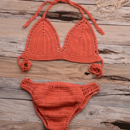Elle Knitted Crochet Bikini - Image 16