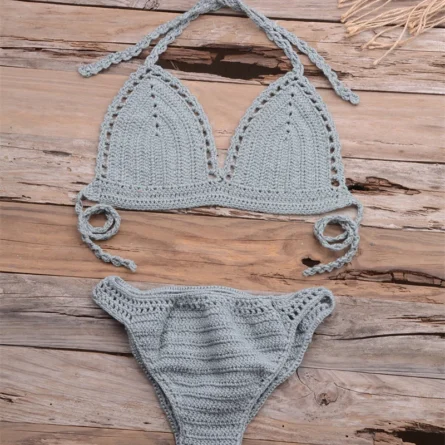 Elle Knitted Crochet Bikini - Image 15