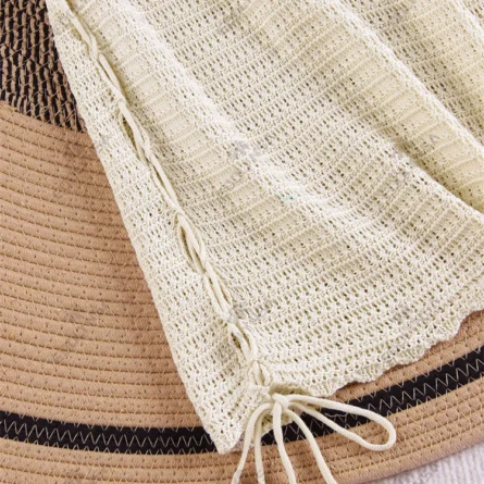 Coastal Glow Halter Crochet Cover-Up Dress - Image 20