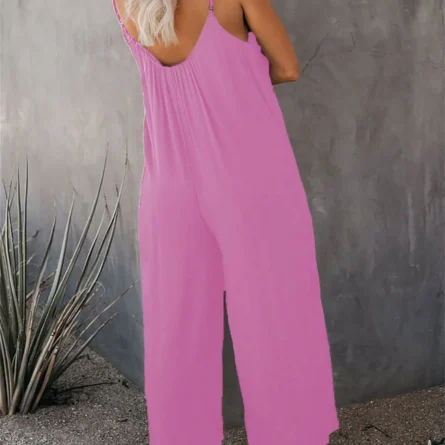 Full-Size Spaghetti Strap Wide Leg Jumpsuit - Image 20