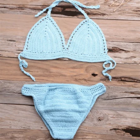 Elle Knitted Crochet Bikini - Image 11