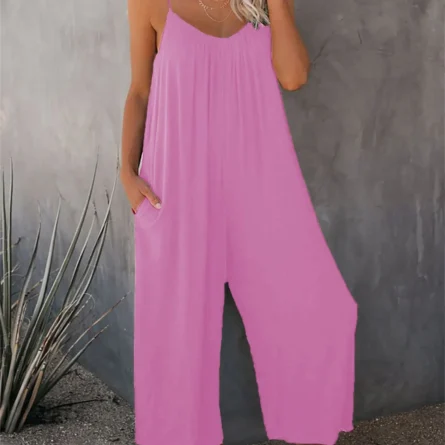 Full-Size Spaghetti Strap Wide Leg Jumpsuit - Image 13