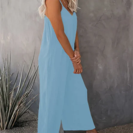 Full-Size Spaghetti Strap Wide Leg Jumpsuit - Image 16