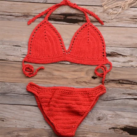 Elle Knitted Crochet Bikini - Image 17
