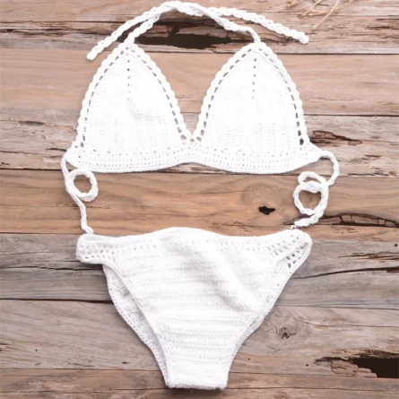 Elle Knitted Crochet Bikini - Image 13