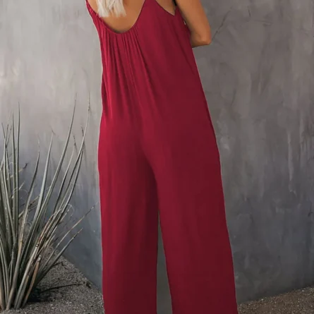 Full-Size Spaghetti Strap Wide Leg Jumpsuit - Image 22