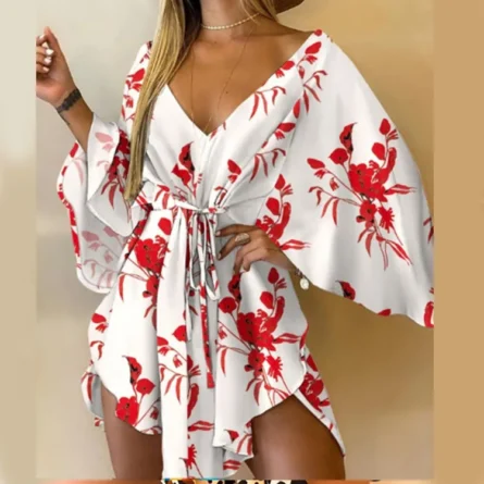 Floral Flirt Swimsuit Coverup Dress - Image 12