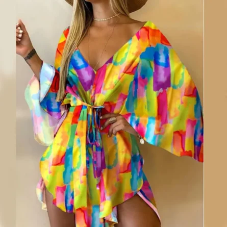 Floral Flirt Swimsuit Coverup Dress - Image 11