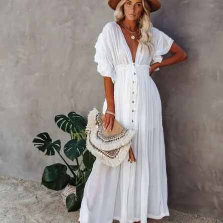 Elysa Beach Cover-up Long Tunic - Image 10