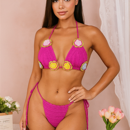 Amalfi Bloom Crochet Bikini Set - Image 2