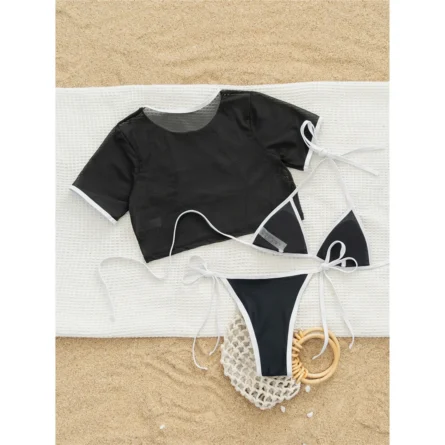 Miami Edge Micro Bikini Set with Crop Cover Top - Image 7