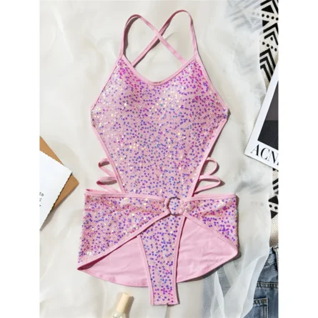 Miami Heat Extreme Monokini with Sequin Skirt