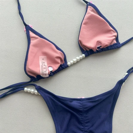 Midnight Pearl Micro Bikini Set - Image 7