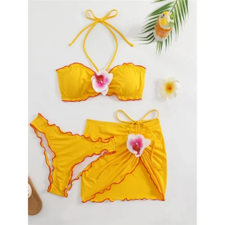 Maui Bloom 3-Piece Bikini Set - Image 2