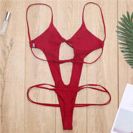 Sultry Tides High Thong Cut Cut Out Swimsuit – Bild 9