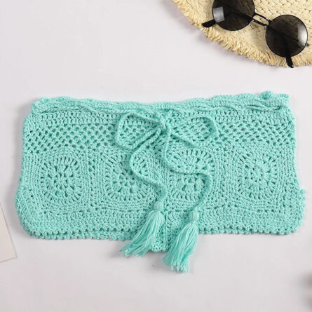 Amore Crochet Boho Bohemian Swim Bikini Shorts - Image 24