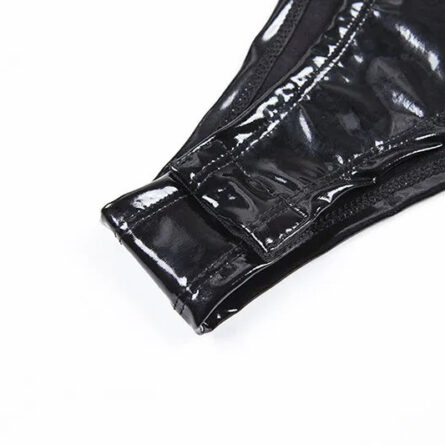 Seductive Noir Leather Bodysuit – Bild 14