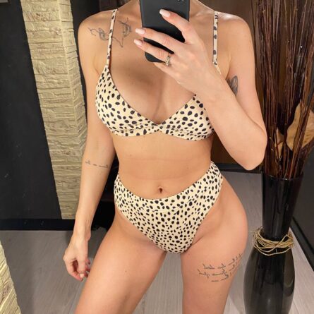 Leopard Lust High Waist Bikini Three-piece Set - Image 13