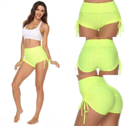 FitFemme High Waist Drawstring Sports Shorts - Image 2