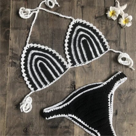 Paradise Perfection Crochet Triangle Bikini Yellow Set – Bild 30