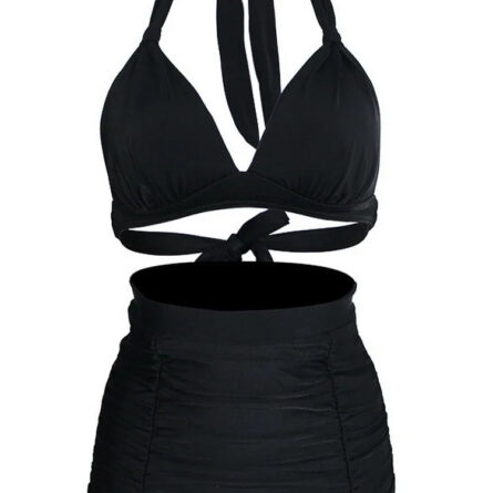 Retro Queen Halter High Waist Bikini - Image 9