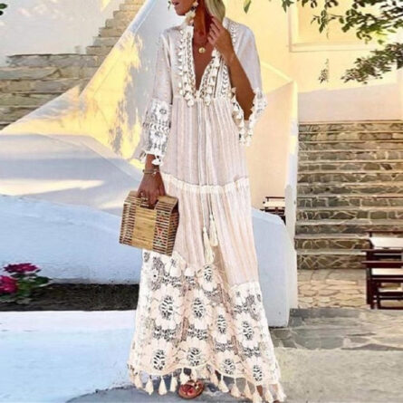 Ocean Breeze Summer Cover Up Maxi Dress - Image 7