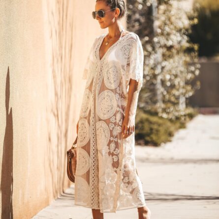 Savannah Lace Kaftan Beach Cover Up - Image 10