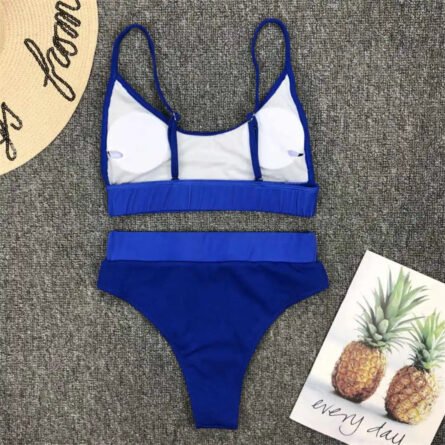 Luxe Solid High-Waist Scoop Bikini Set - Image 34