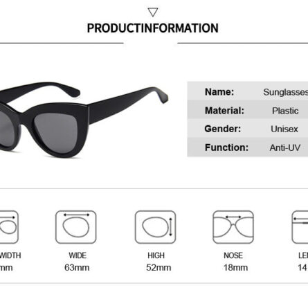 Diamond Oasis Cat Eye Sunglasses UV400 – Bild 15