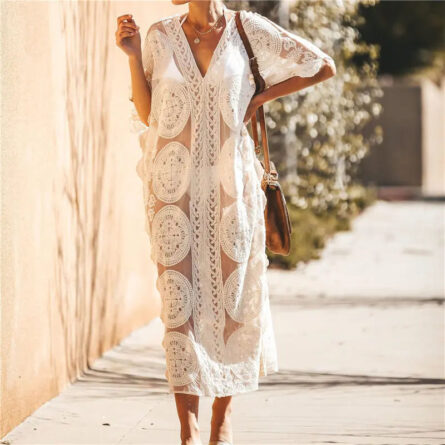 Savannah Lace Kaftan Beach Cover Up - Image 7