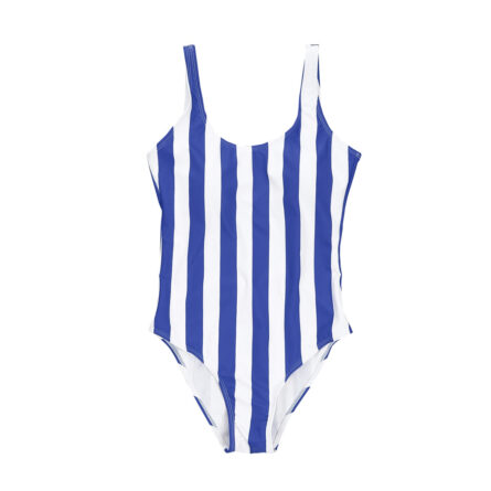 New Striped One-Piece Blue Red Black Swimsuit - Image 7