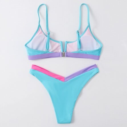 Preppy Patchwork Bikini – Bild 4