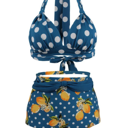 Retro Queen Halter High Waist Bikini - Image 14