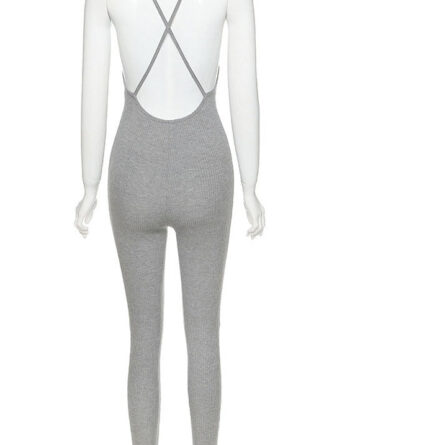 Heather V-neck Skinny Sexy Jumpsuit – Bild 10