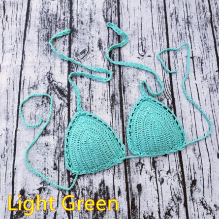 Ocean Breeze Triangle Crochet Bikini Top - Image 11